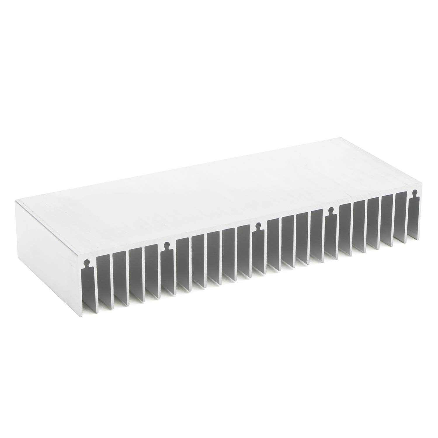 JIUWU Aluminum Heat Sink Heatsink Module Cooler Fin Heat Radiator Board Cooling for Amplifier Transistor Semiconductor Devices Silver Tone 150mm (L) x 60mm (W) x 25mm (H) 2pcs Set