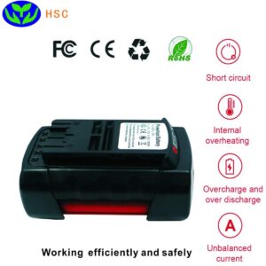 5.0Ah 18650 Battery BOS36A Li-ion Battery 36V Replacement for Bosch 36V Battery BAT810 BAT836 BAT840 D70771 2607336003 2607336004 2607336107 2607336108 2607336173