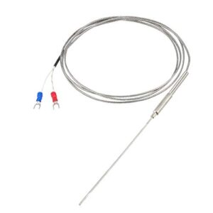 uxcell K Type Thermocouple Temperature Sensor Probe 1.5x100mm (0 to 800C) 5ft Temperature Controller