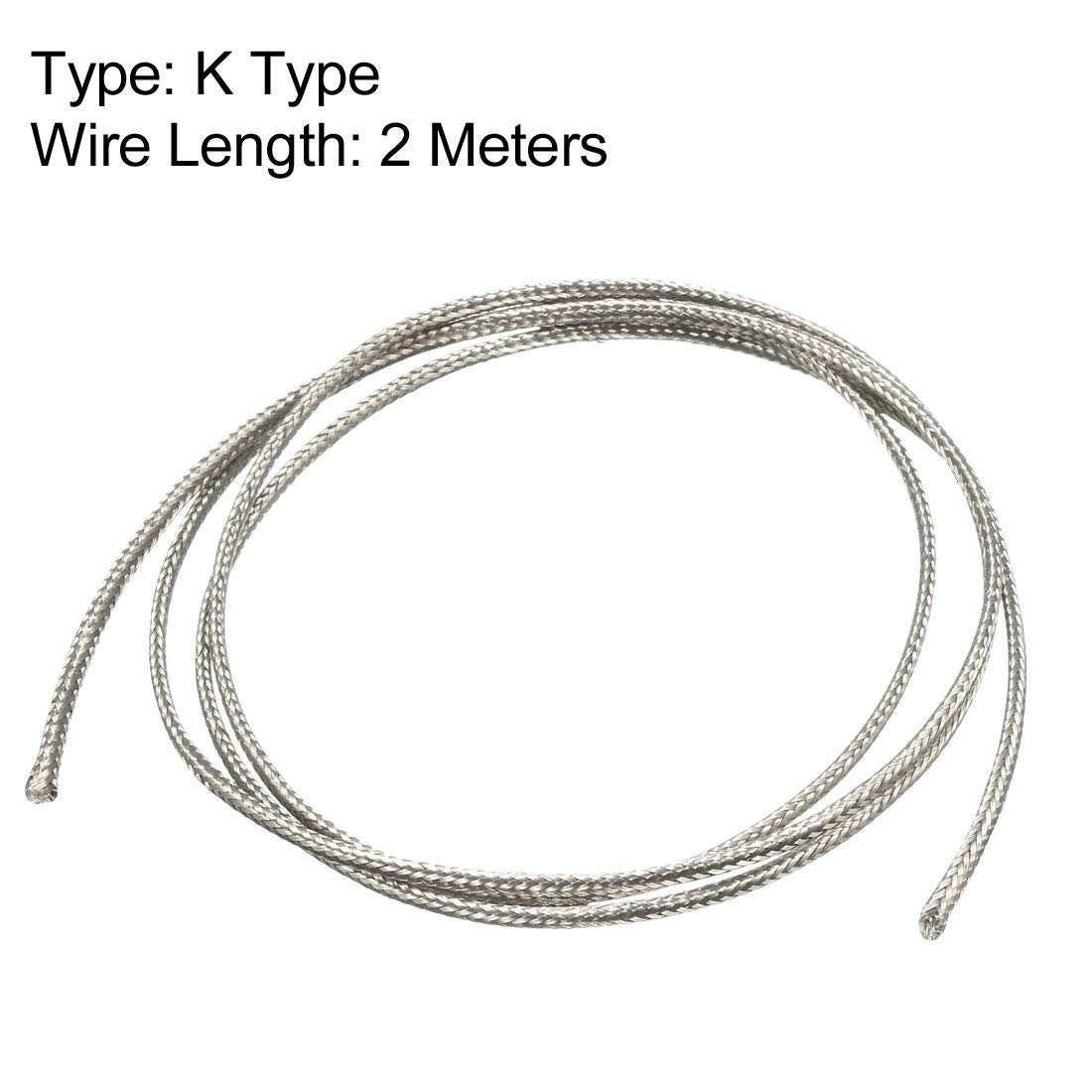 uxcell K-Type Thermocouple Wire 2 Core AWG 28 High Temperature Insulation 6.6ft