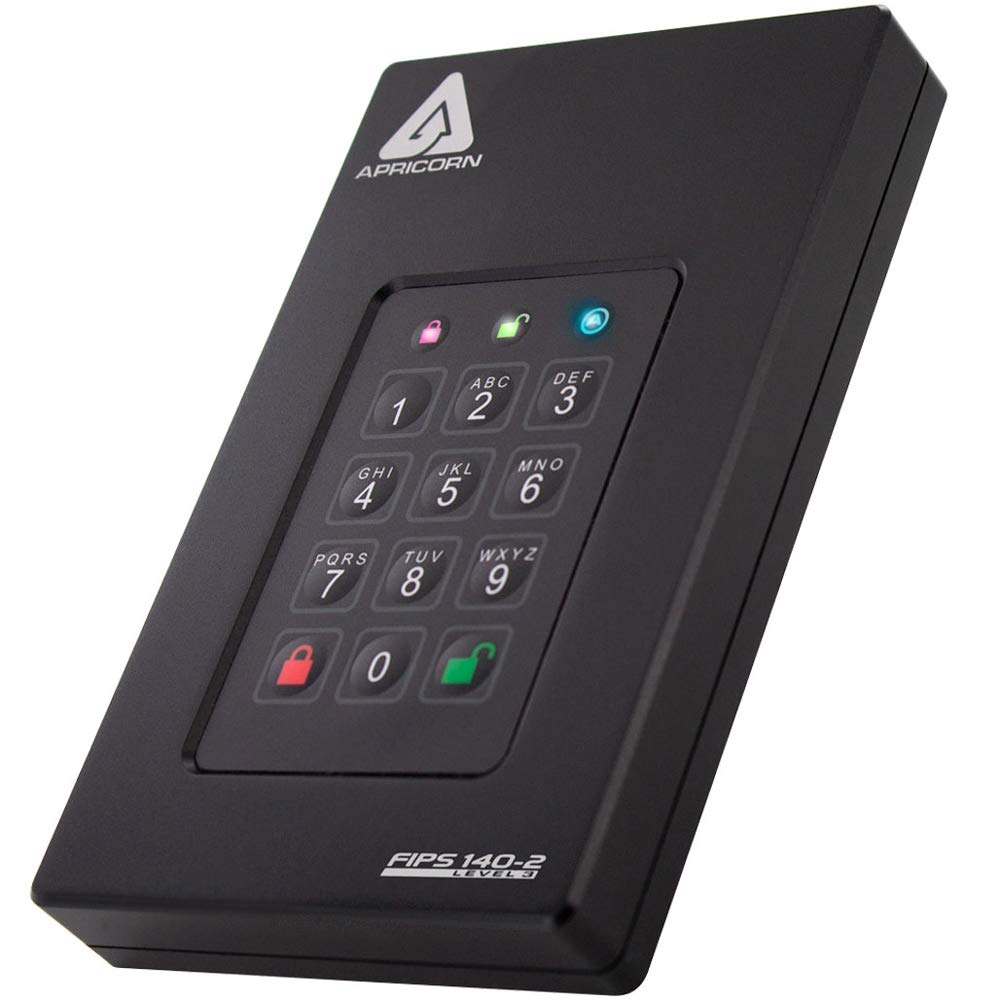 Apricorn 5TB Aegis Fortress L3- FIPS Level 3 Validated USB 3.0 Hardware Encrypted Portable Drive (AFL3-5TB)