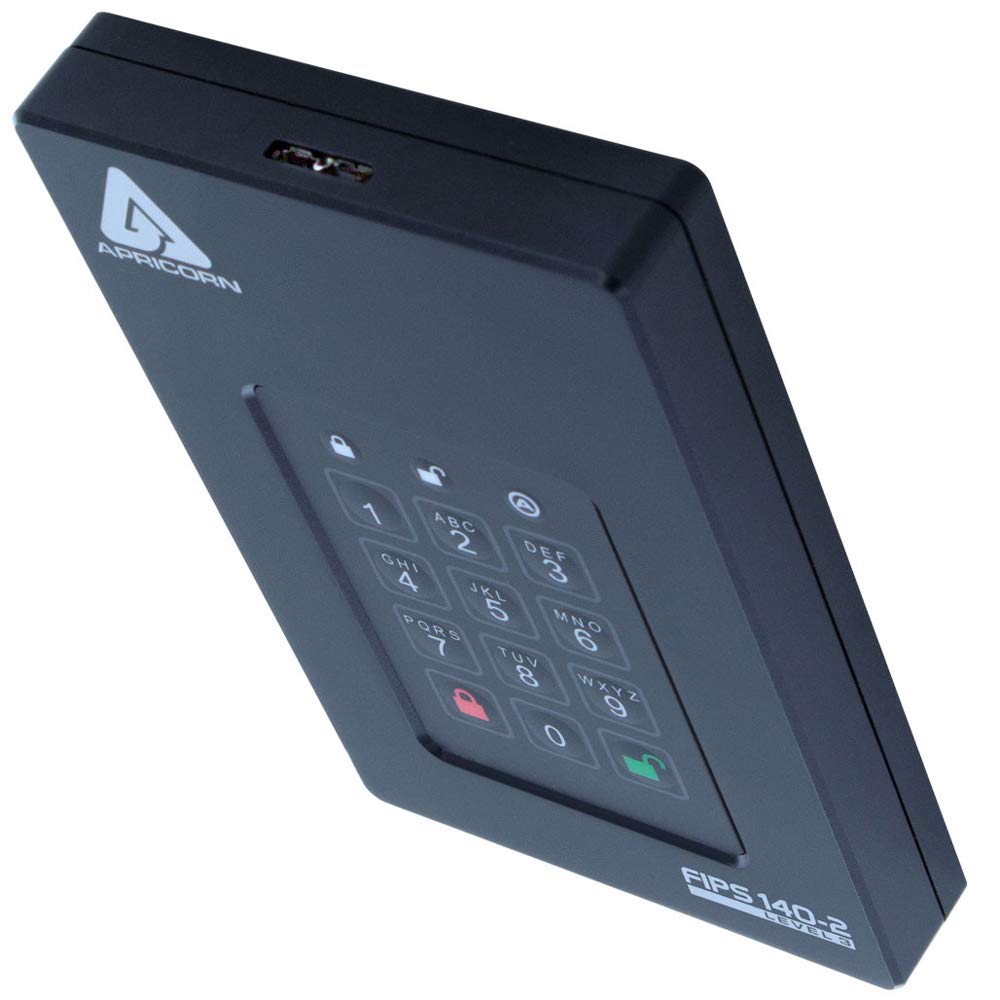 Apricorn 5TB Aegis Fortress L3- FIPS Level 3 Validated USB 3.0 Hardware Encrypted Portable Drive (AFL3-5TB)