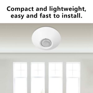 Sonew Pir Motion Sensor, 12V Wired Indoor Top Ceiling Mounted 360 Degree Passive PIR Infrared Motion Detection Sensor Alarm, Low Noise, High Sensitivity, Anti-EMI Binary Pyroelectric Sensors