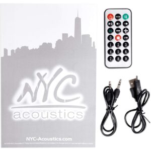 NYC Acoustics X-Tower Dual 4" Bluetooth Speaker w/Sound Activated LED's+Remote Bundle with Rockville RWM1203VH VHF Wireless Dual Handheld Microphone System/Digital Display