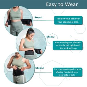 Wonder Care- Umbilical Hernia Support Belt Abdominal Binder for Belly Button Hernias or Navel Hernias, Hernia pain relief Brace (L)…