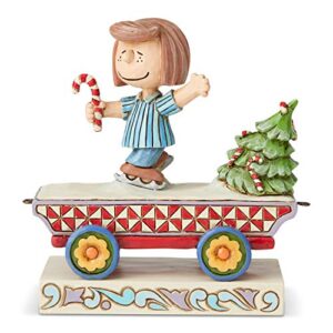 enesco peanuts by jim shore peppermint patty train car figurine, 4.25 inch, multicolor