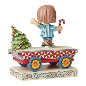 Enesco Peanuts by Jim Shore Peppermint Patty Train Car Figurine, 4.25 Inch, Multicolor