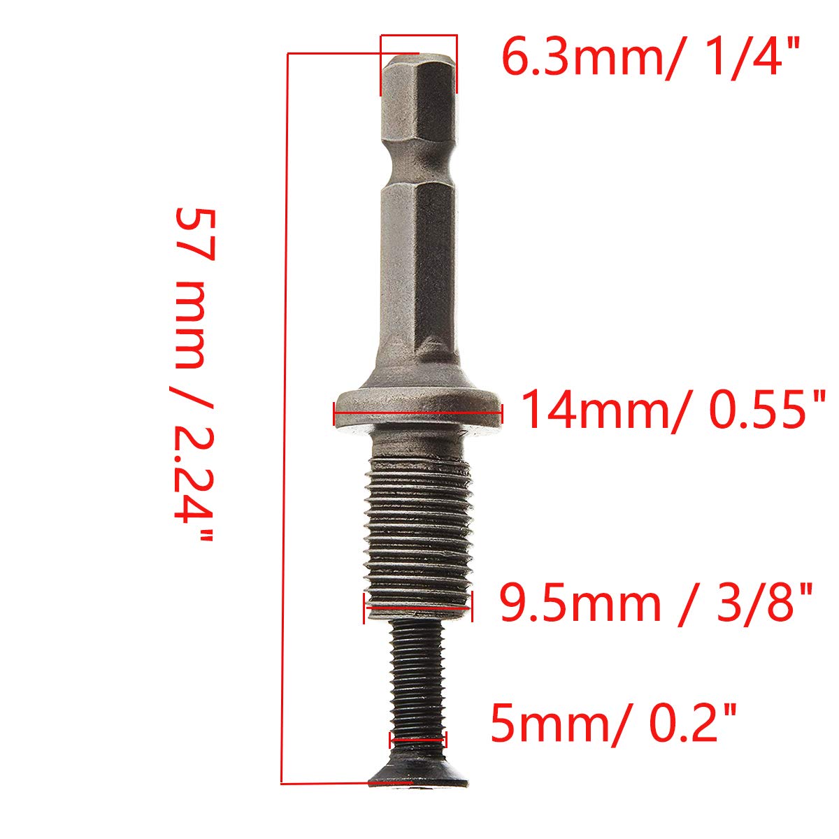 COMOK 4 Pcs 3/8" Thread 1/4" Hex Shank Drill Chuck Adapter for Makita Bosch Impact Driver