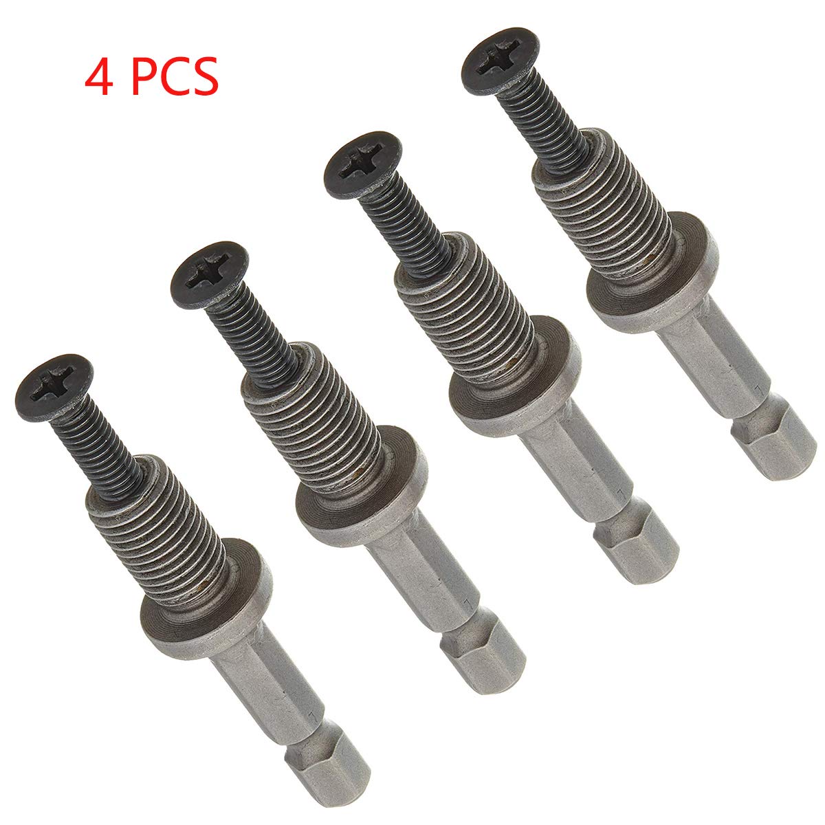 COMOK 4 Pcs 3/8" Thread 1/4" Hex Shank Drill Chuck Adapter for Makita Bosch Impact Driver