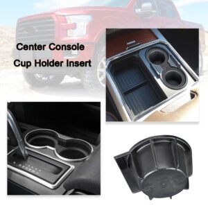 F-150 Cup Holder Insert Compatible with Ford F-150 2004-2008 with Flow Through Console,2009-2014 F150 Without Flow Through Console, Replacement Front Center Console Cup Holder