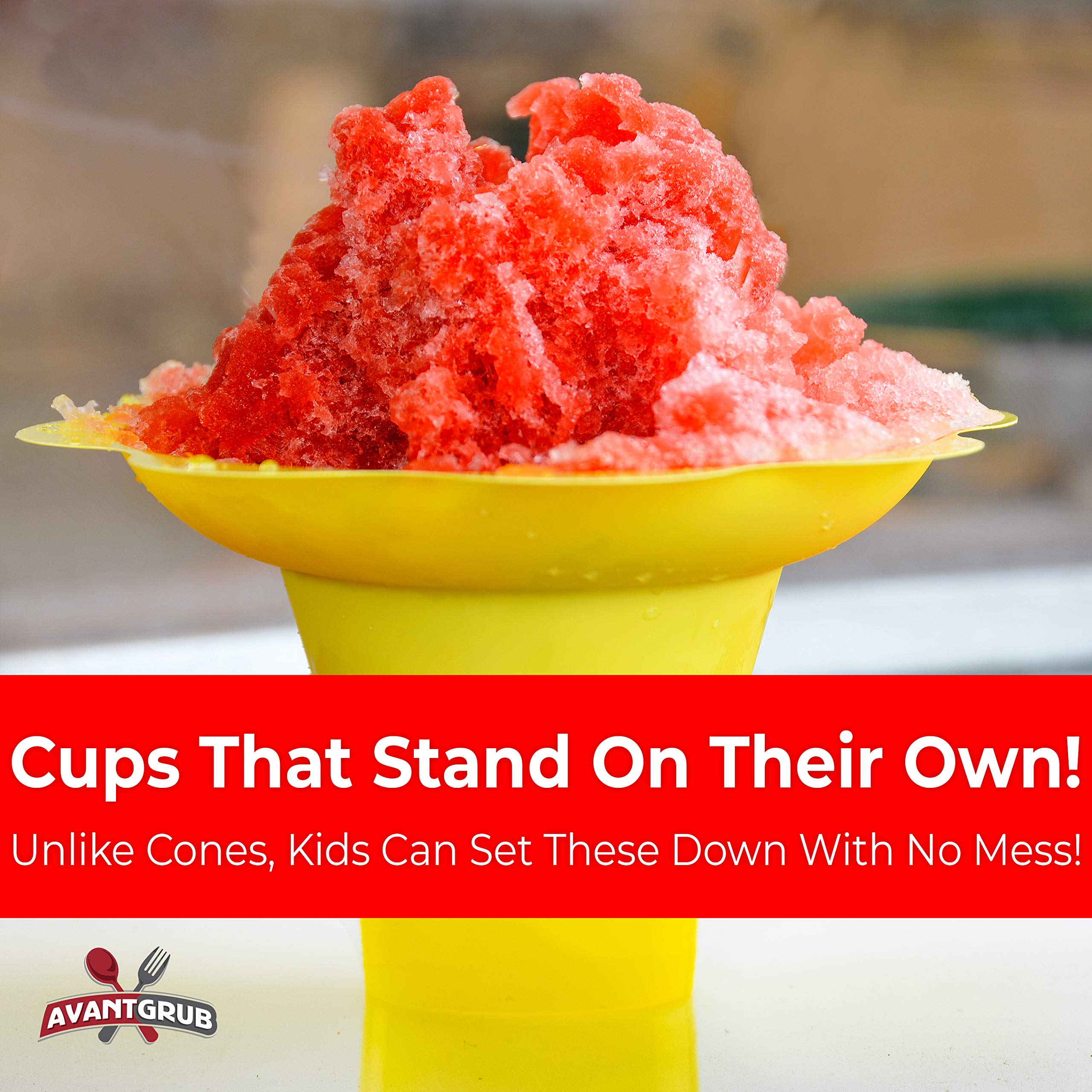 Super Cute Reusable 4oz Flower Snow Cone Cups 25 Pack. Colorful Leak Proof Bowls Perfect Snow Cone Supply for Kids Birthday Party or Summer Cookout. Easy Grip Bowl For Shaved Ice, Snack, Ice Cream.