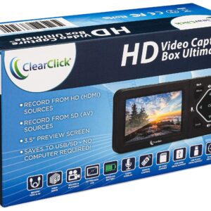 ClearClick HD Video Capture Box Ultimate - Capture and Stream Video from HDMI, RCA, VHS, VCR, DVD, Camcorders, Hi8