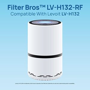 Filter Bros LV-H132-RF HEPA Activated Carbon Replacement Filter Fits LEVOIT H132