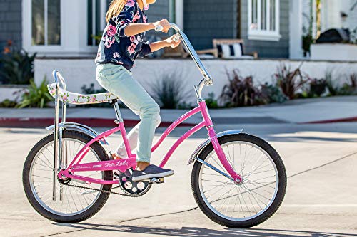 Schwinn Fair Lady Cruiser Bike, 20-Inch Wheels, Pink