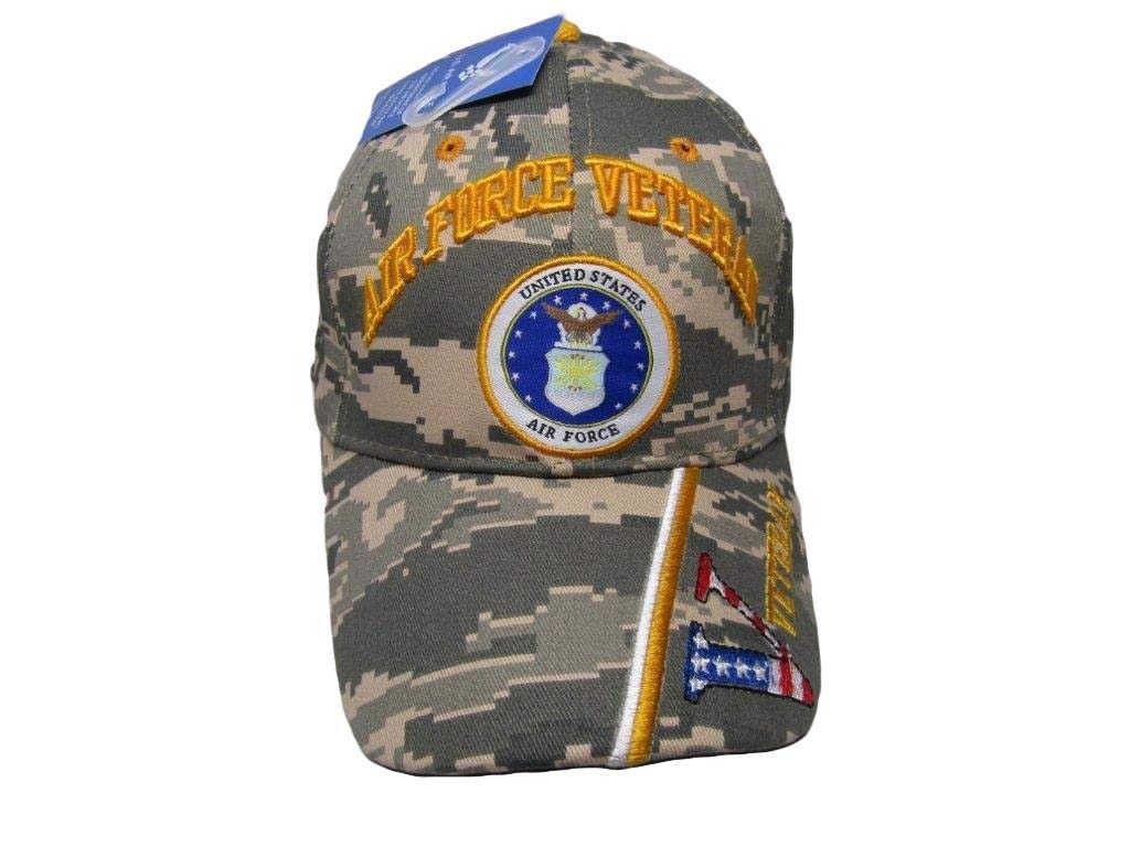 K's Novelties US Air Force Veteran V Camouflage Camo Digital Embroidered Cap Hat CAP593BC