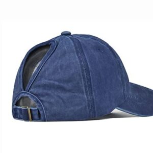 Eohak Ponytail Baseball Hat Distressed Retro Washed Womens Twill