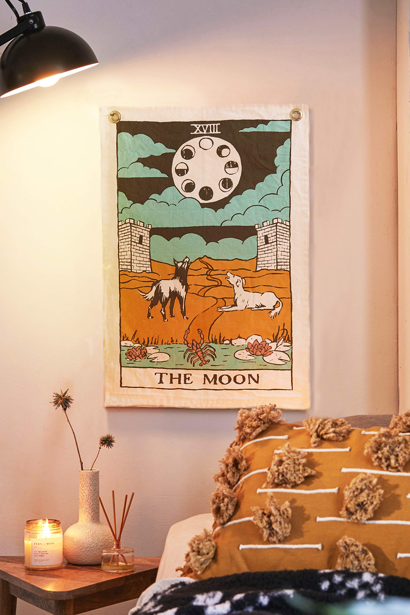 SheetKart The Sun, Moon and Star Tarot Tapestries - Aesthetic Bohemian Wall Hanging Tapestry for Bed Room Home Decor