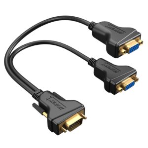 benfei vga splitter cable, vga y splitter for screen duplication 1ft