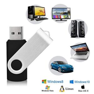 KEXIN 10 Pack 32GB Flash Drive USB Drive Memory Stick Thumb Drive, Black USB 2.0