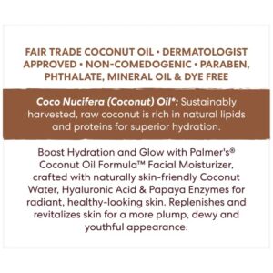 Palmer’s Coconut Oil Formula Coconut Water Face Moisturizer, 1.7 Ounce Jar