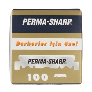 100 perma-sharp straight edge razor blades for use in professional barber razors - new packaging