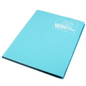 Monster Binder - 9 Pocket Trading Card Album - Matte Blue (Anti-Theft Pockets Hold 360+ Yugioh, Pokemon, Magic The Gathering Cards)