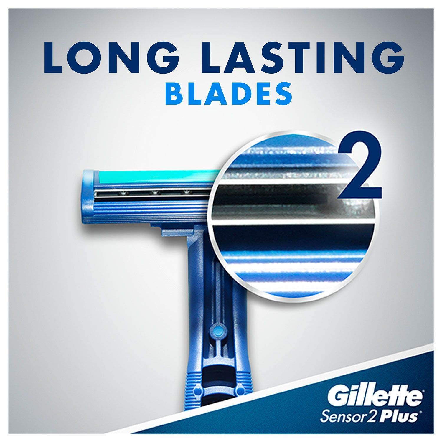 Gillette two Boxes of 52 Men's Custom Plus Disposable Razor with Powder Lubrastrip (104 Count)