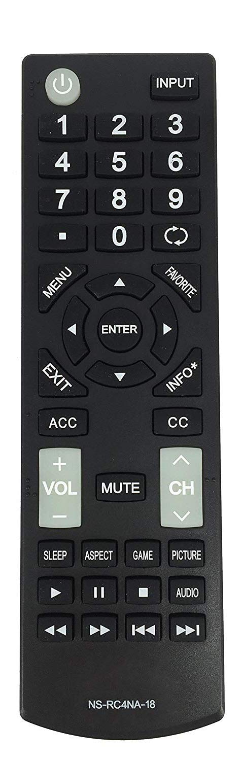 NS-RC4NA-18 Remote Control Compatible with Insignia TV NS-32D311NA17 NS-32D311MX17 NS-40D420NA18 NS-49D420NA18 NS-55D420NA18 NS-39D310NA17 NS-40D420MX18 NS-55D420MX18 NS-50D510NA17 NS-24D310NA19