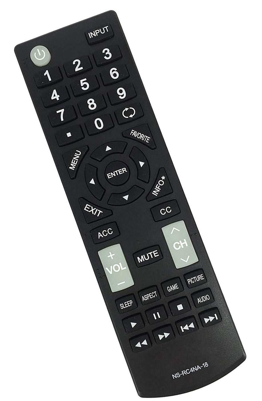 NS-RC4NA-18 Remote Control Compatible with Insignia TV NS-32D311NA17 NS-32D311MX17 NS-40D420NA18 NS-49D420NA18 NS-55D420NA18 NS-39D310NA17 NS-40D420MX18 NS-55D420MX18 NS-50D510NA17 NS-24D310NA19