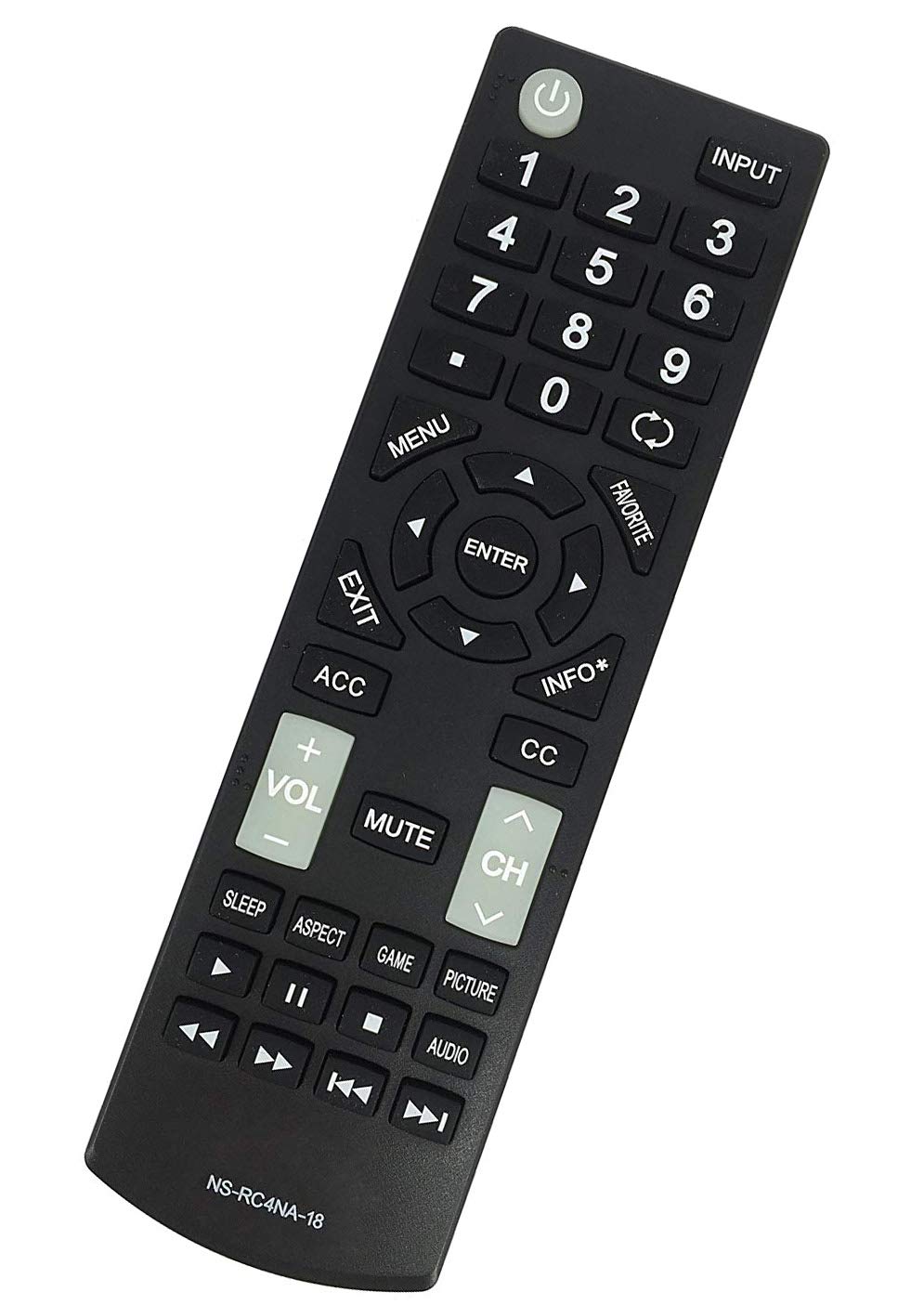 NS-RC4NA-18 Remote Control Compatible with Insignia TV NS-32D311NA17 NS-32D311MX17 NS-40D420NA18 NS-49D420NA18 NS-55D420NA18 NS-39D310NA17 NS-40D420MX18 NS-55D420MX18 NS-50D510NA17 NS-24D310NA19