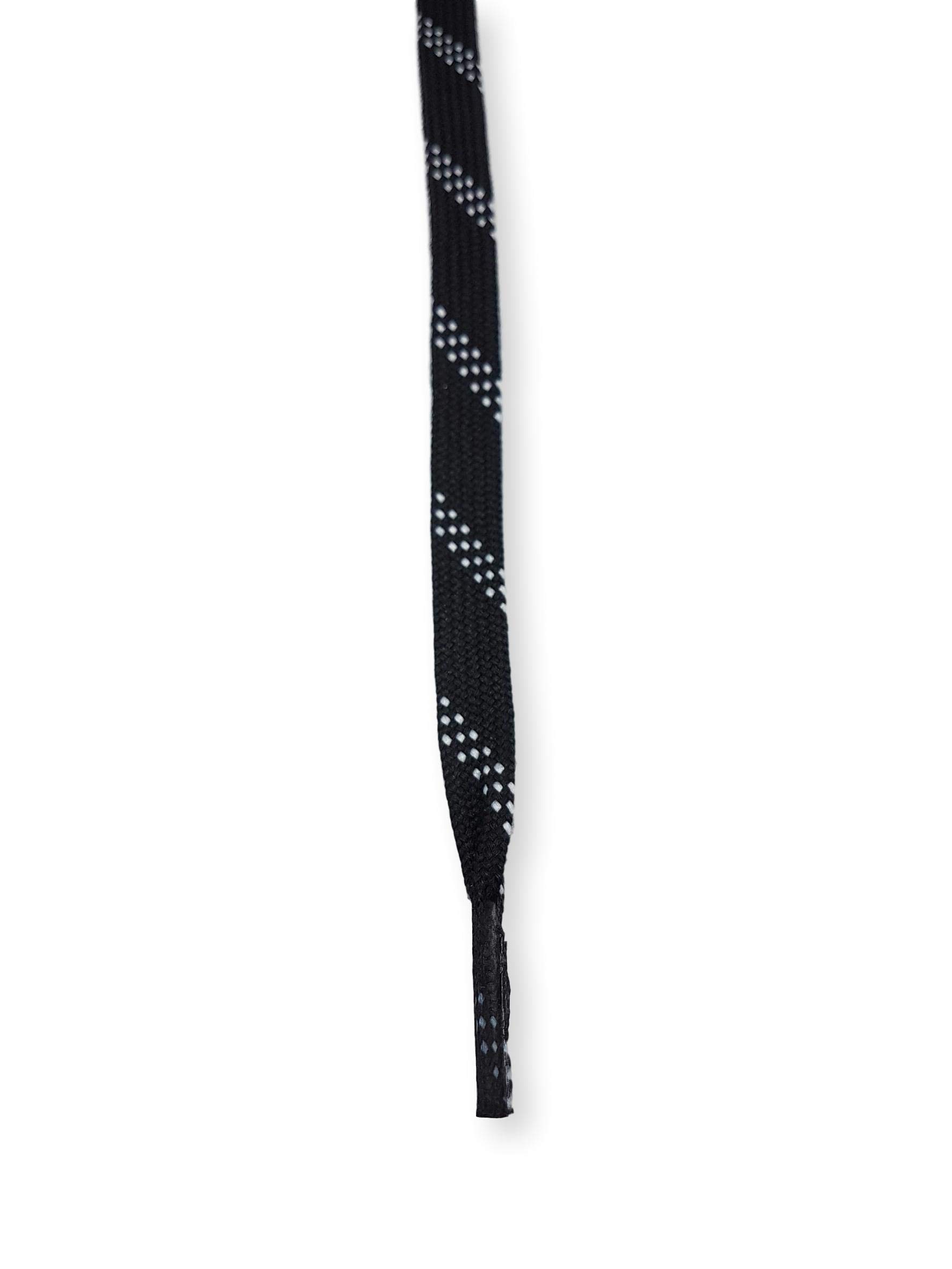 zechy Hockey Laces Waxed - Specifically Made for Skates - One Pair - Sizes (72, 84, 96, 108, 120, 130) (Black, 72")