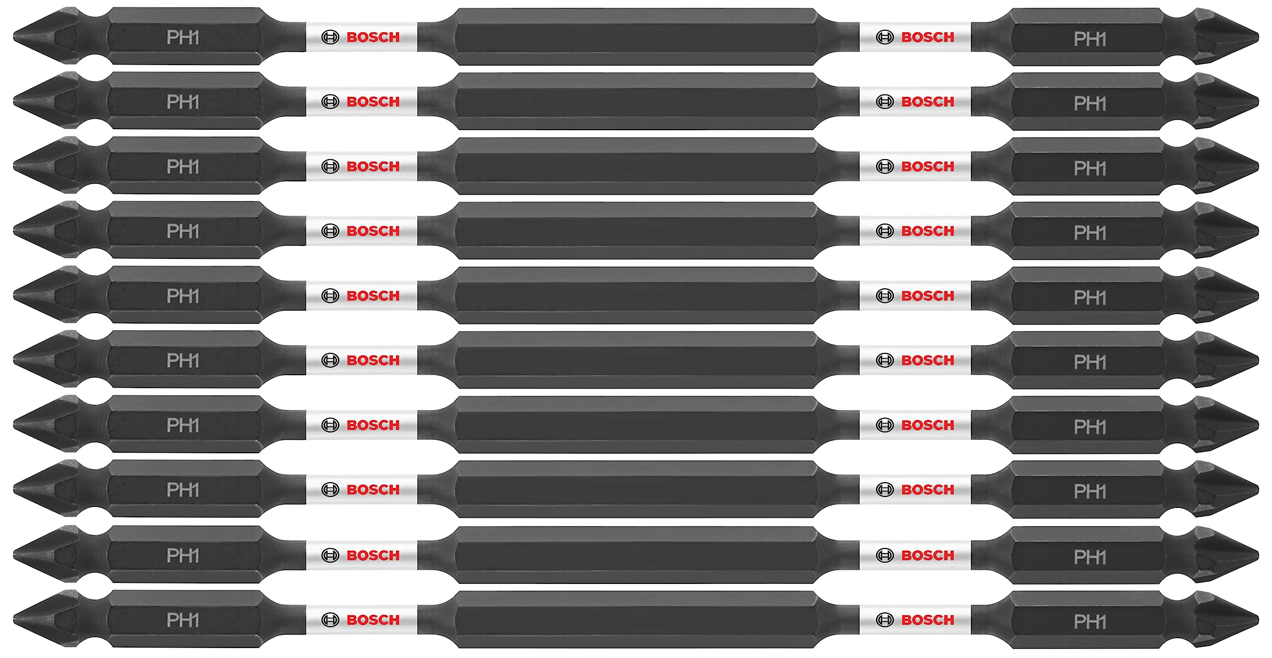 BOSCH ITDEPH16B 10-Pack 6 In. Phillips #1 Impact Tough Double-Ended Screwdriving Bits