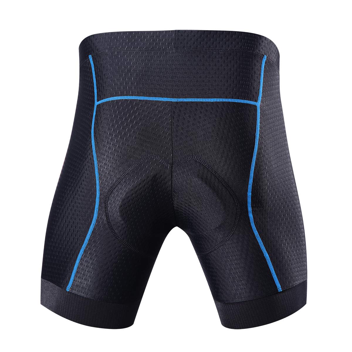 Souke Sports Men's Cycling Underwear Shorts 4D Padded Bike Bicycle MTB Liner Shorts with Anti-Slip Leg Grips(Blue, Large)