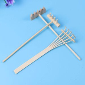 SUPVOX 3Pcs Mini Rakes Tool Zen Garden Sand Bamboo Tabletop Meditation Feng Shui Decor