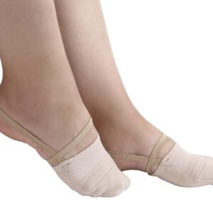 RGPros Knitted Half Sole Toe Shoes Socks for Professional Rhythmic Gymnastic Competition or Ballet Dance (S, 1 Pair)