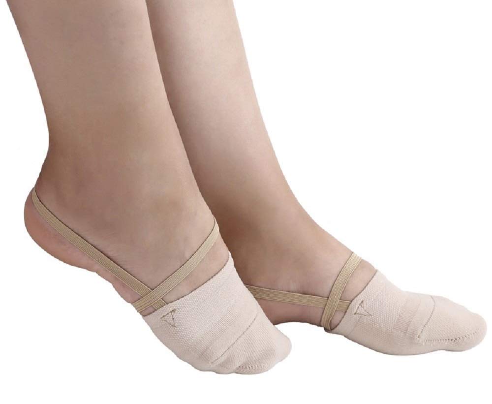 RGPros Knitted Half Sole Toe Shoes Socks for Professional Rhythmic Gymnastic Competition or Ballet Dance (S, 1 Pair)