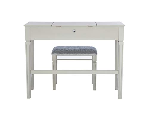 Linon Home Décor Vanity Set Silver