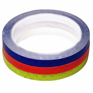 gotoone reflective tape stickers (3 pack) diamond grade warning conspicuity tapes waterproof 0.4 x 26 feet multicolored