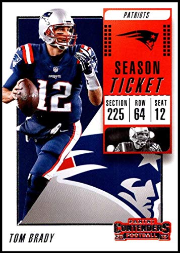 2018 Contenders NFL Season Ticket (Base) #36 Tom Brady New England Patriots Official Football Trading Card made by Panini