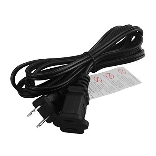 6FT(1.8M) Polarized US 2-Prong Male-Female Extension Power Cord Cable, 2 Outlet Extension Cable Cord US AC 2-Prong Male/Female Power cable10A/125V,Nema 1-15P to 1-15R Cable Polarity