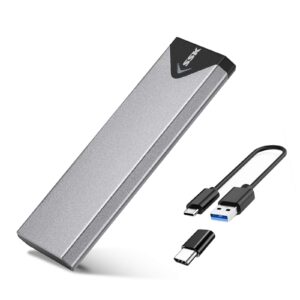 ssk aluminum usb 3.2 gen 1 to m.2 sata ngff ssd enclosure adapter, external sata based m.2 solid state drive enclosure reader (for m.2 sata ssd only)