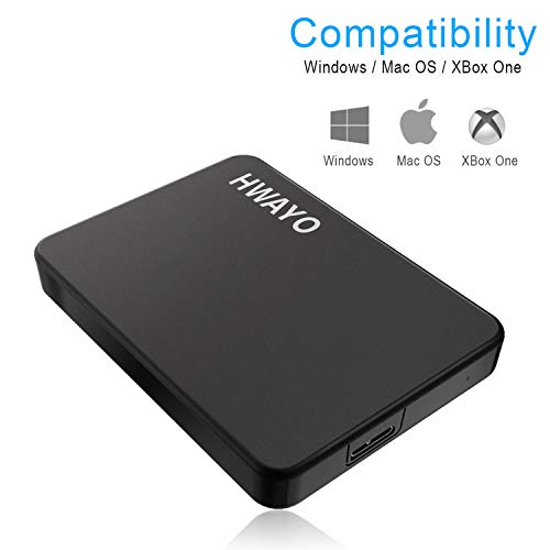 HWAYO 250GB Portable External Hard Drive Ultra Slim 2.5'' USB 3.0 HDD Storage for PC, Desktop, Laptop, MacBook, Chromebook, Xbox One