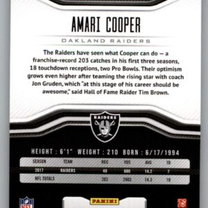 2018 Panini Playbook #41 Amari Cooper Oakland Raiders NFL Football Trading Card