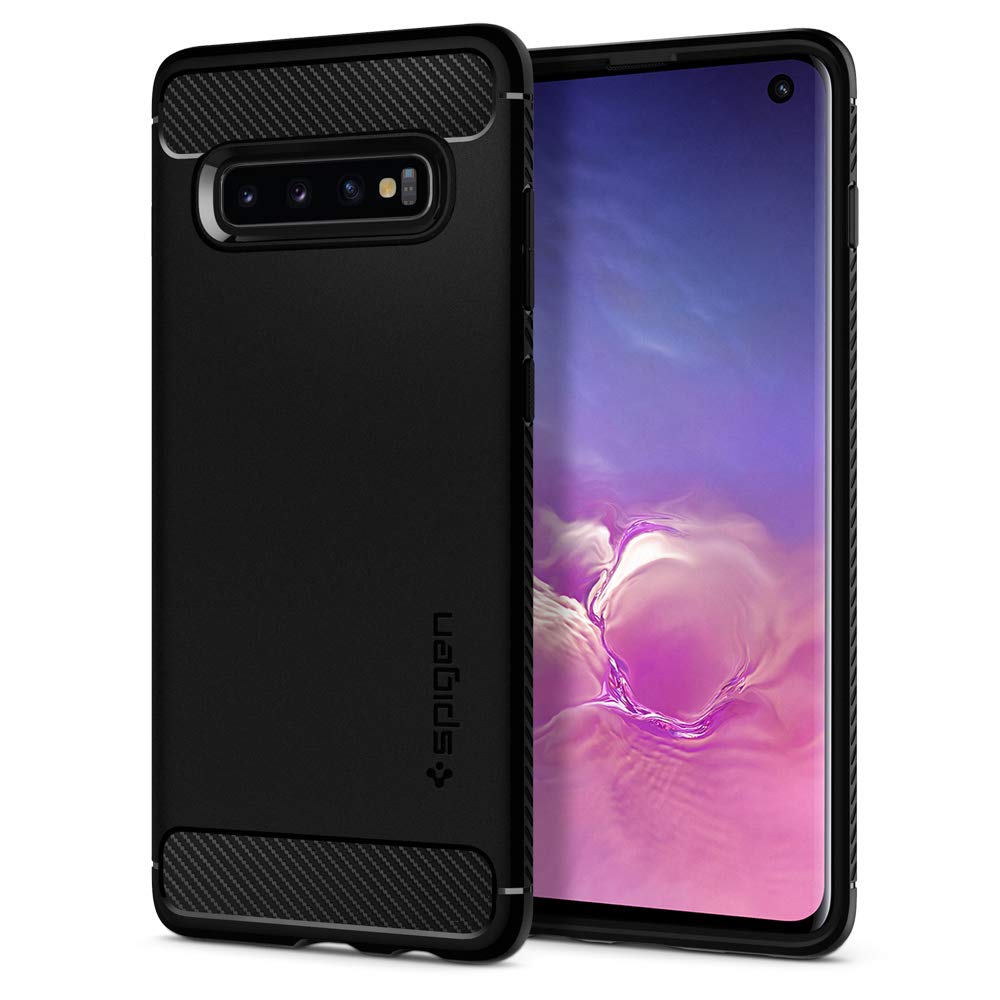 Spigen Rugged Armor Designed for Samsung Galaxy S10 Case (2019) - Matte Black