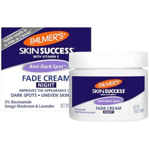 palmer's skin success anti-dark spot nighttime fade cream with retinol & niacinamide, dark spot corrector for face, night moisturizer helps reduce dark spots, fine lines & wrinkles, 2.7 ounce