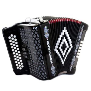 acordeon montanari 3412 3s fa negro fbe accordion