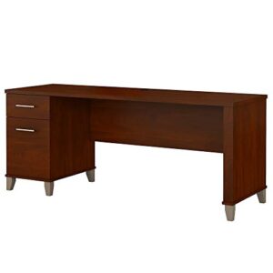 Bush Furniture Somerset 72W Office Desk with Drawers in Hansen Cherry