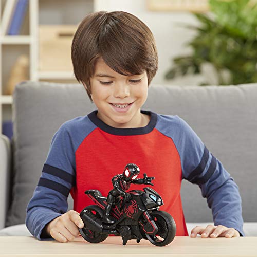 Playskool Heroes Marvel Super Hero Adventures Kid Arachnid Web Wheels, 5-Inch Figure and Motorcycle Set, Collectible Toys for Kids Ages 3 and Up