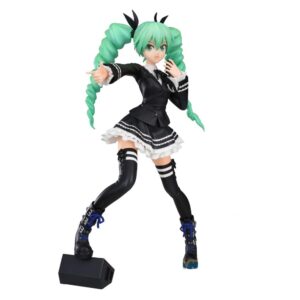 sega project diva arcade future tone hatsune miku super premium action figure dark angel, 9"