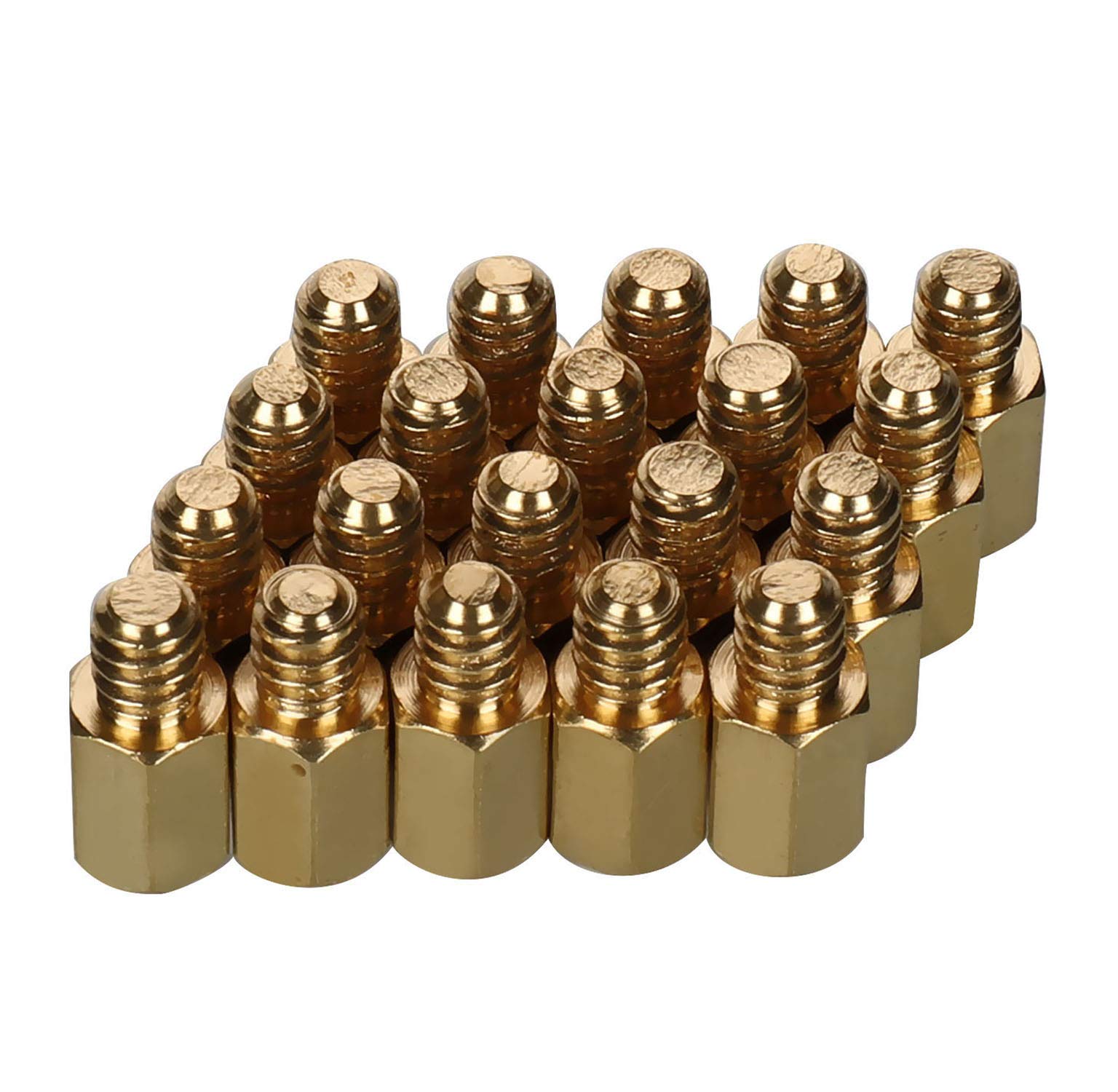 HanTof 6-32 Brass Motherboard Standoffs,ATX Case Standoffs, ATX Standoff for ATX Computer Case - 20 Pack